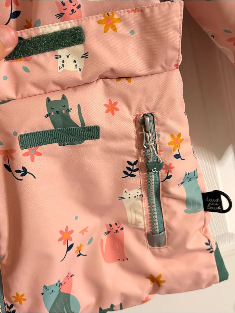 Children’s Girls Deux par Deux Winter Snow Jacket Printed Novelty Cats Sz 6